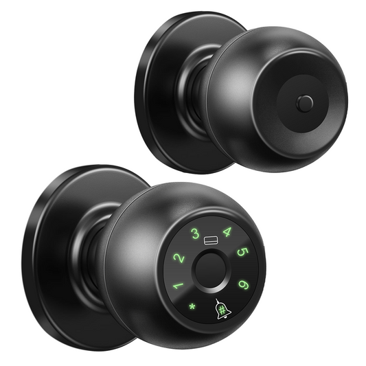 Smart Fingerprint Door Knob, Keyless Thumbprint Entry Door Lock